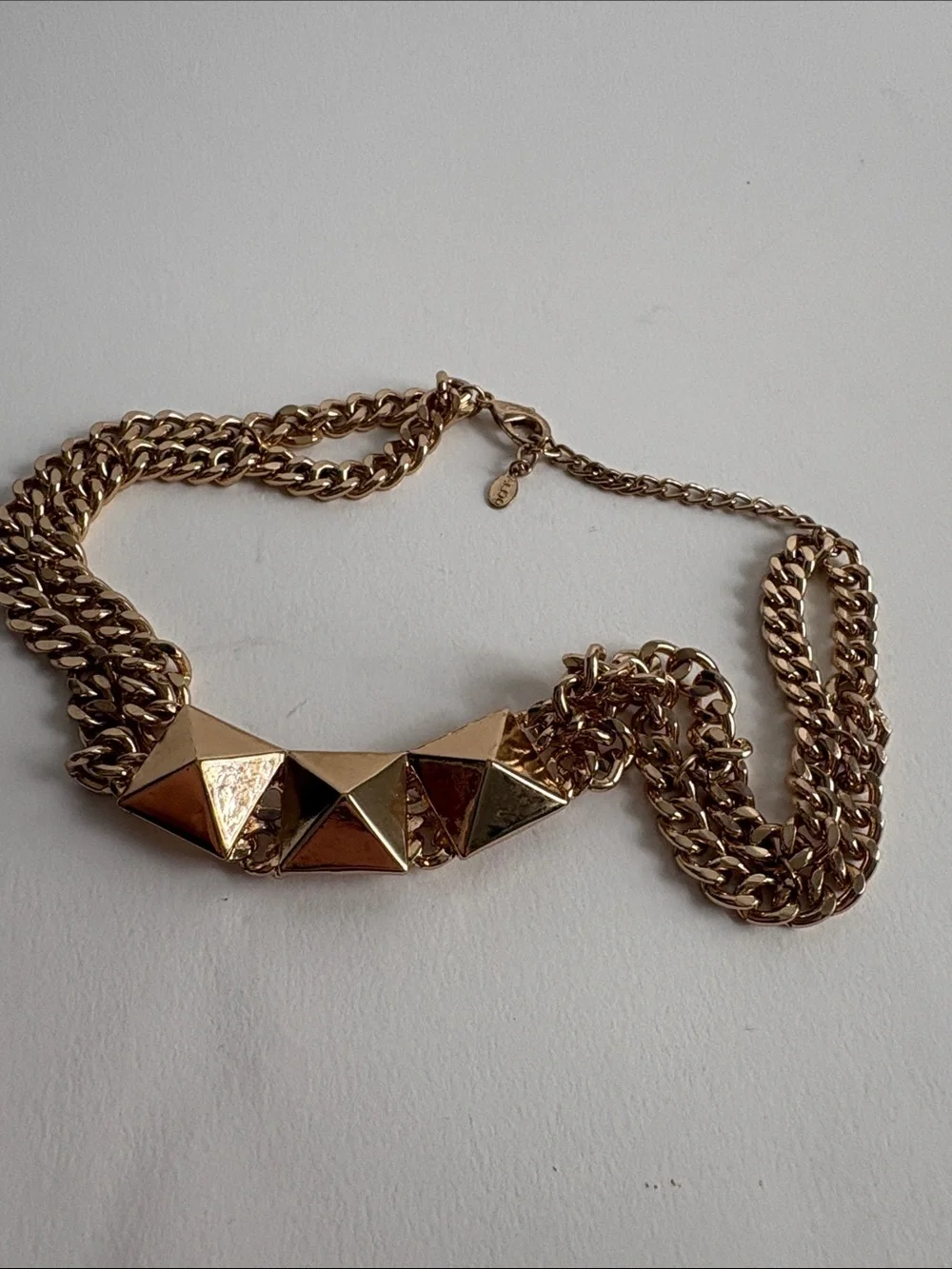 Aldo Gold Pyramid Chain Necklace